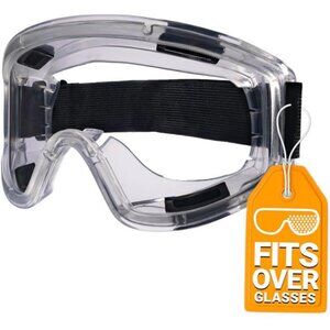 Anti Fog Safety Goggles Fit Over Glasses Impact Resistant ANSI Z87 Work